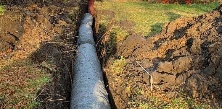 Монтаж дренажной системы почти закончен